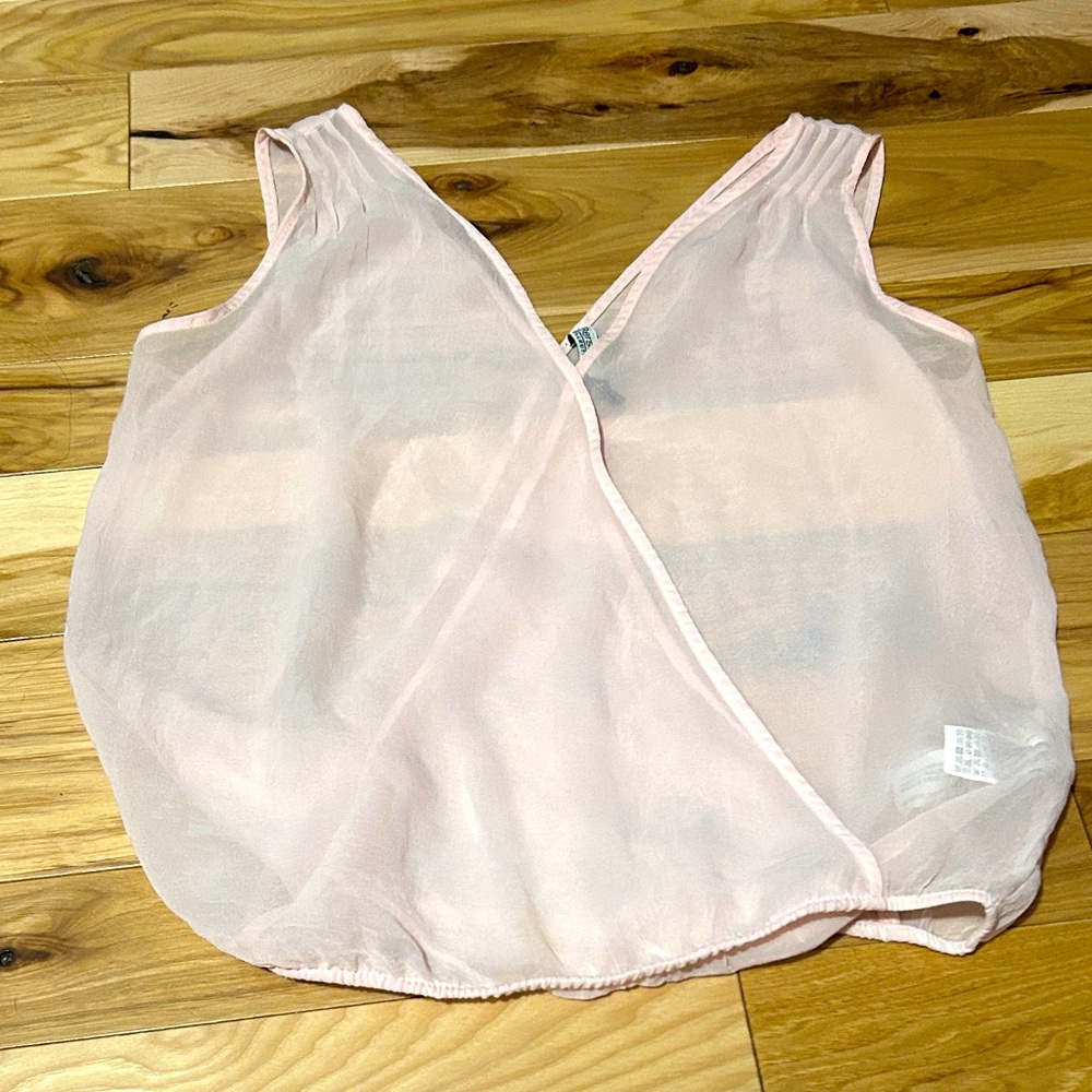 Bershka Light Pink Sheer Top